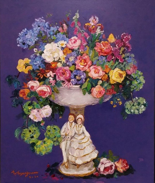 클래식 블루를 탐하다 72.7x60.6 윤향남 oi; on canvas 2020.jpg