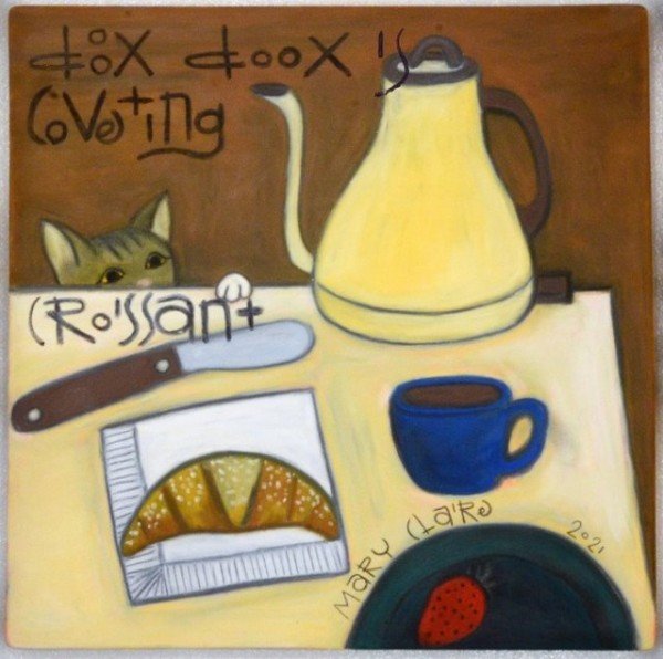 [문화예술회관] 오수인, 크로와상을 탐내는 두두, 도판에 오일파스텔, 26×26cm, 2021.jpg