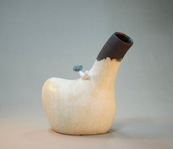 [문화예술회관] 이지순, 새, 양구백토, 블랙브라운, 백유, 매듭, 26×13×28cm, 2021.jpg