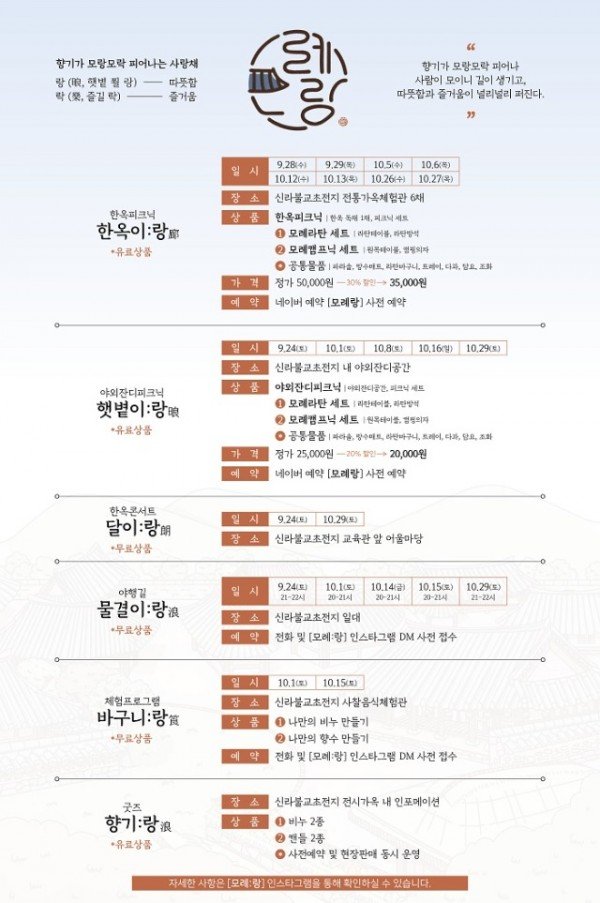 [관광진흥과]향기가 모랑모락 피어나는 사랑채  신라불교초전지「모례랑(廊)」운영.jpg