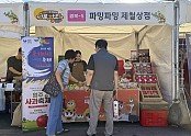 영주-5-1 영주 농특산물 알리고 축제도 알리고… 서울광장서 영주 매력 홍보(디에스푸즈 부스에서 축제 홍보배너 설치).jpeg